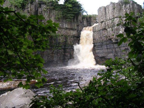 High Force, Englands highest waterfall. On the River Tees, Upper Teesdale, Co.Durham.