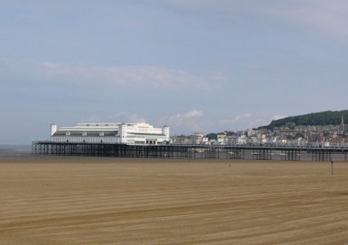 Pier and beach. Weston-Super-Mare, Somerset
