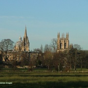Oxford's 'Dreaming Spires', seen from Christchurch Meadows on a gorgeous winter day in January 2005