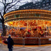Leicester Square Christmas Fair Carousel, London, Greater London.