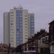 view of the St. Peters Street tower flats