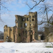 Ashby Castle in the snow