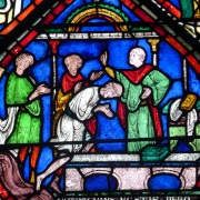 Part of Window n111, Miracles of Thomas Becket, Canterbury Cathedral