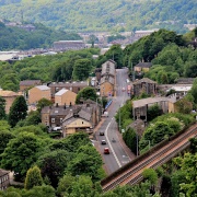 Railway over A646 Todmorden, West Yorkshire