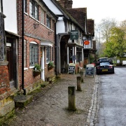 View Down Chiddingstone Road, the Main street of the village
