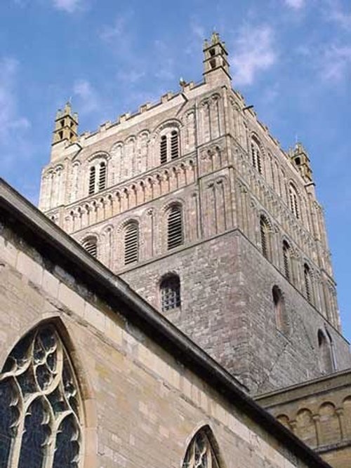 Tewkesbury Abbeys norman tower