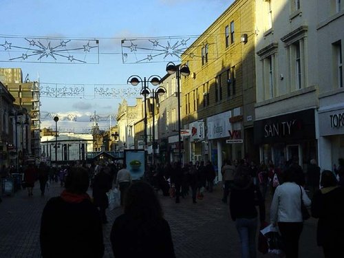 The center of Huddersfield, Yorkshire