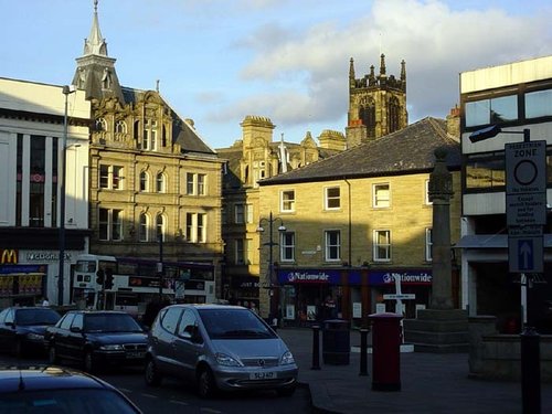 The center of Huddersfield, Yorkshire