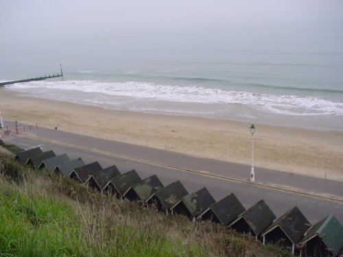 Beach and huts at Bournemouth