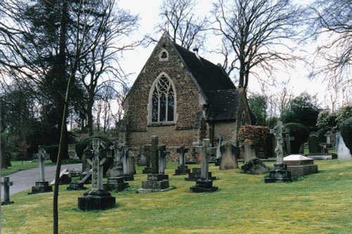 Mount Cemetery in Guildford, taken in Spring 1999