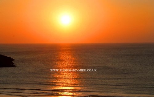 Sunset over Fistral Beach