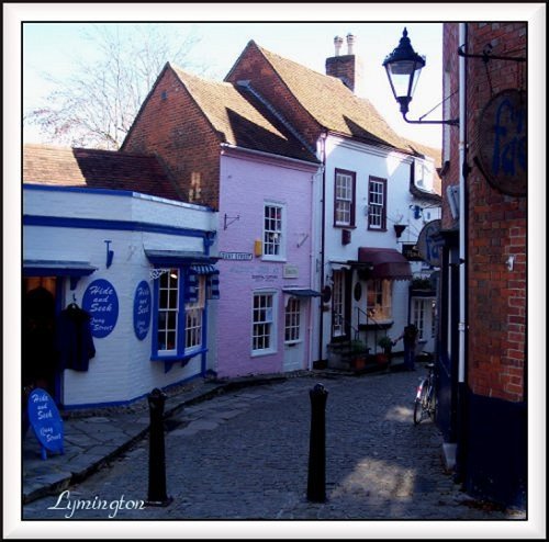 A small street in Lymington, Hampshire