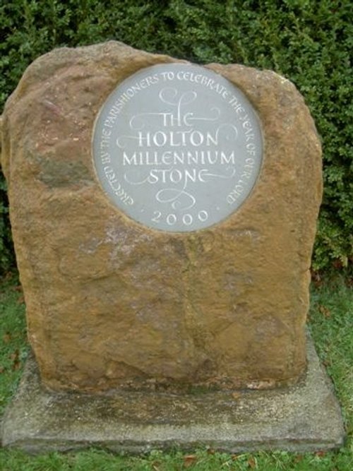 The Millennium Stone at Holton Church, Oxfordshire