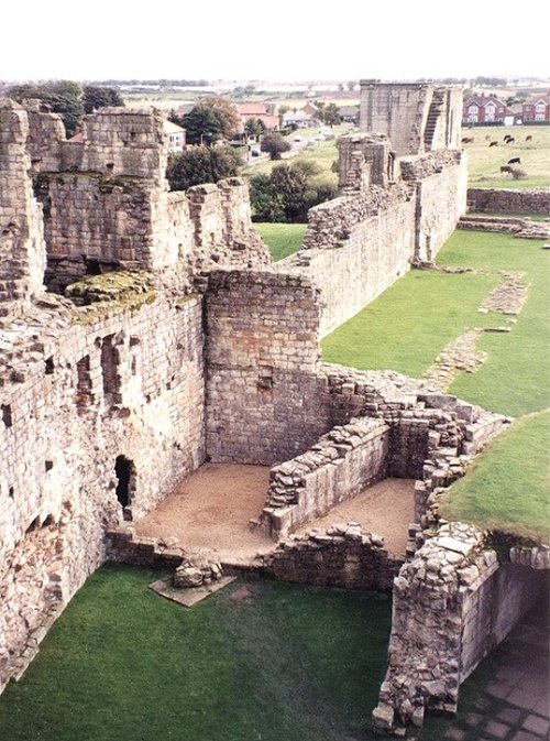 Ruins of the Warkworth Castle Walls, Northumberland