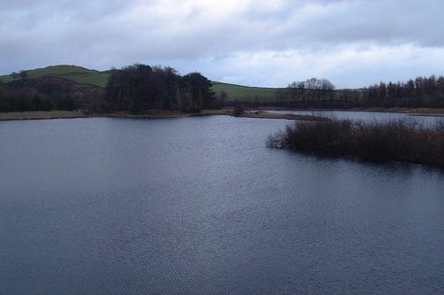 Fisher Tarn Reservoir in winter, Kendal, Cumbria