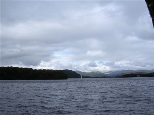 Looking towards the Langdale Pikes