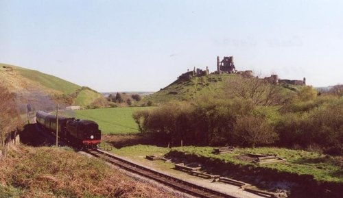 with the Swanage steam train