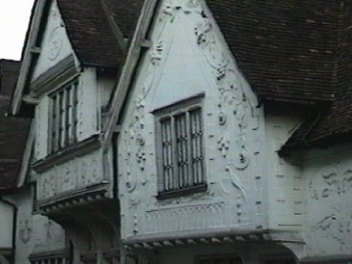 Parquetry and medieval woodwork on Lankester Antiques.  Safron Walden, Essex.