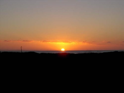 Sunset on Lochs Common, Porthcawl, Wales