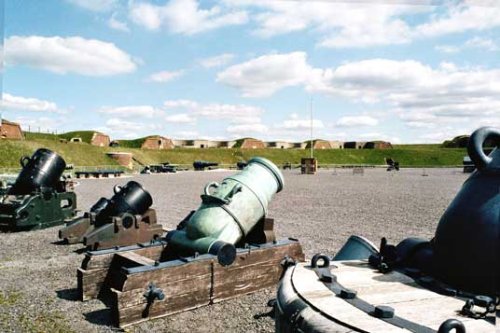 Parade Ground and Mortars at Fort Nelson, Fareham.
