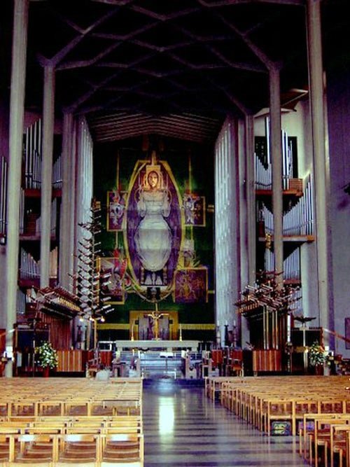 Coventry Cathedral Alter tapestry of Christ in Glory