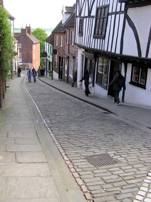 Steep Hill, Lincoln. These two buildings date from the 12th Century.