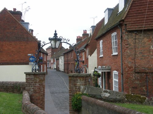 Lower Church Lane from St Andrew's Church, Farnham, Surrey