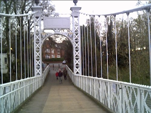 on the Suspension Bridge at the Groves, Chester.