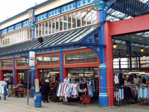 Close up of the Open Market, Huddersfield.