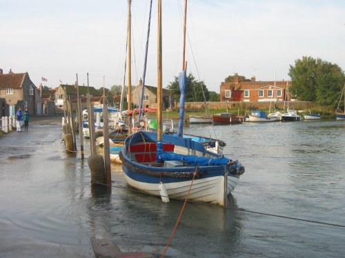 Blakeney harbour in flood