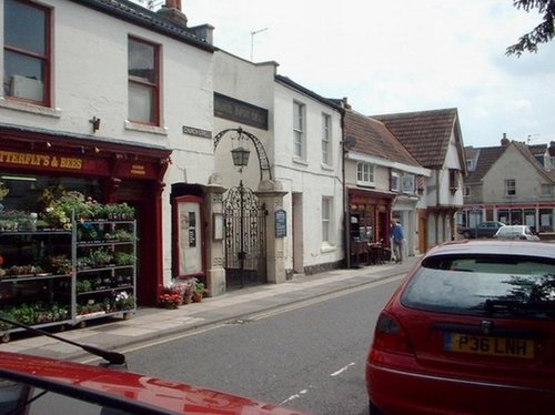 Church Street (with the oldest building in town on the corner)