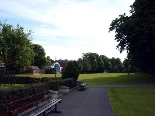 Bandstand in trowbridge park in early morning