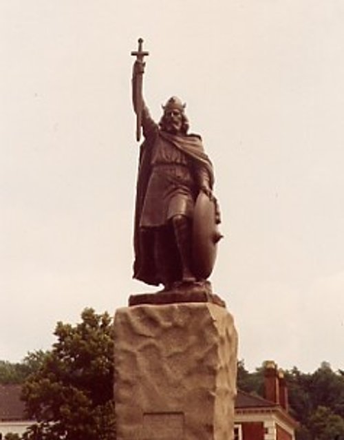 A statue of King Alfred, Winchester, Hampshire