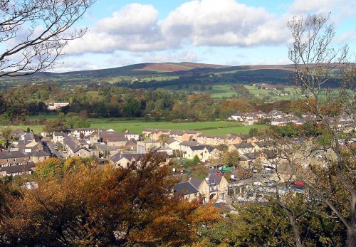 View towards 'Waddington Fell' from Clitheroe Castle, Lancashire