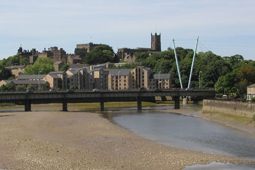 Lancaster Castle and Millennium Bridge