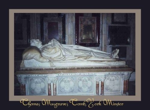 The crypt of Thomas Musgrave in York Minster Cathedral in York