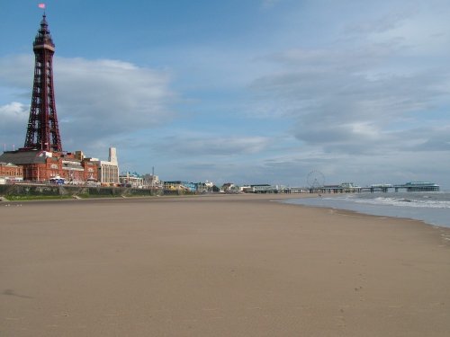 Blackpool Beach and Tower taken 19 May 2005