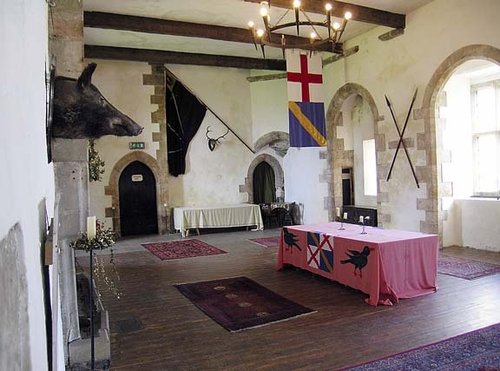 Castle Bolton,
Yorkshire Dales, England. Hall in Castle. Taken during my honeymoon in Sept. 2004.