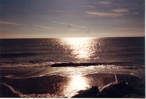 An early view of Skegness sea.