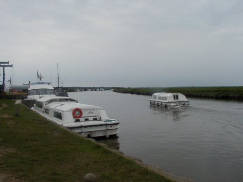 The river Waveney at Burgh Castle in Norfolk