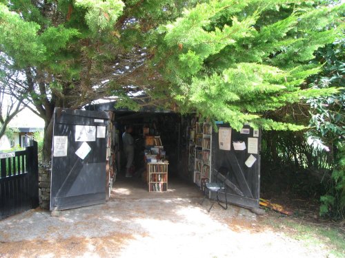 Books for sale on a walk in Bude