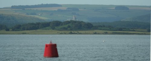 Corfe Castle from Poole Harbour