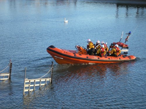 The launch of the Blue Peter lifeboat, Littlehampton.