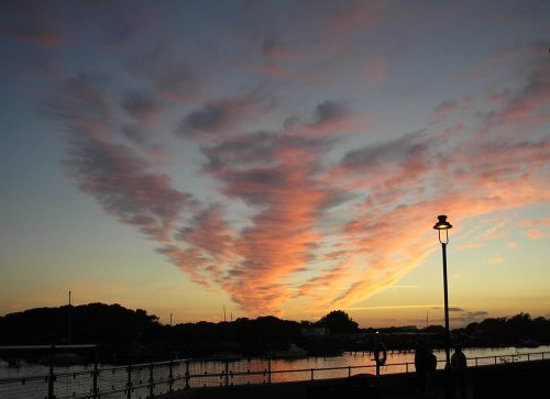 From the Harbour Lights Bistro in Littlehampton scenes like these are seen most nights.