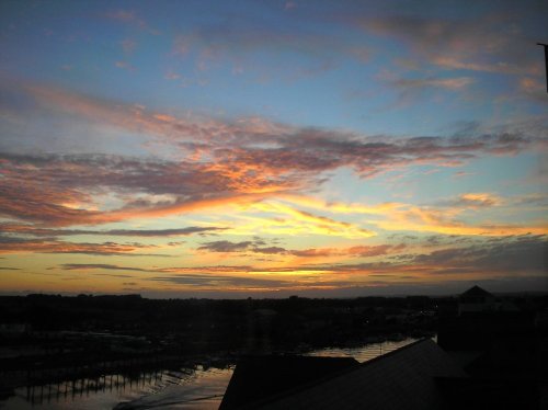 From the Harbour Lights Bistro in Littlehampton scenes like these are seen most nights.