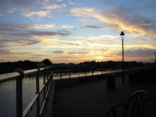 From the Harbour Lights Bistro in Littlehampton scenes like these are seen most nights.