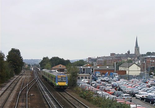 Chesterfield in Derbyshire
Train heading north from the station