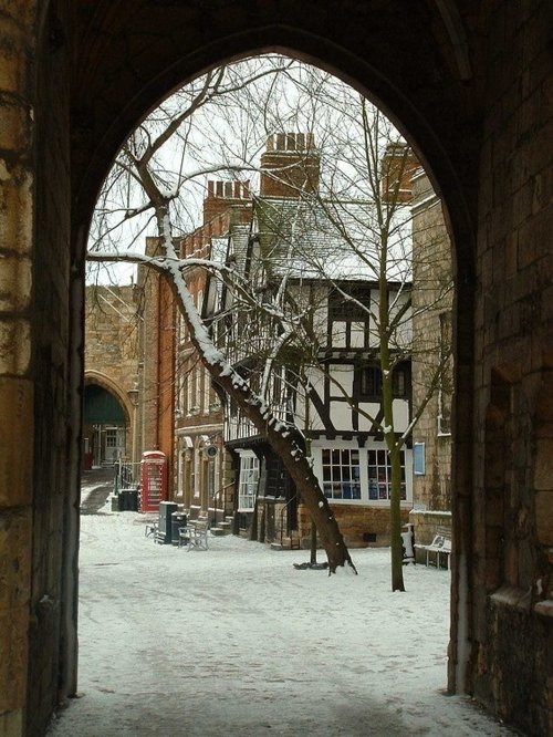 Lincoln Tourist Information Office from Exchequergate, Lincoln, Lincolnshire.