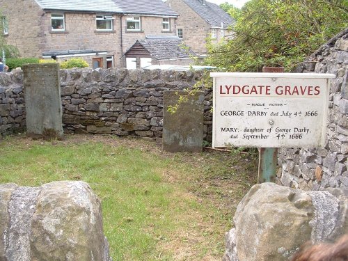 Lydgate plague victims graves, Eyam, Derbyshire Peak District