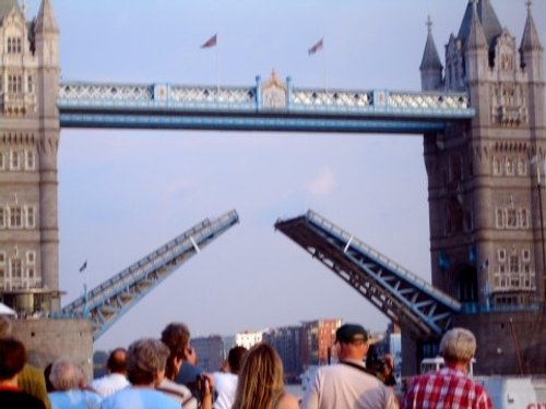 Tower Bridge opening, London